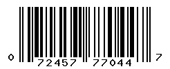 UPC barcode number 072457770447