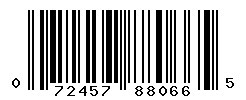 UPC barcode number 072457880665