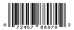 upc 072457880702 barcode image