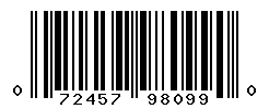 UPC barcode number 072457980990