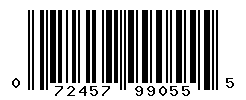 UPC barcode number 072457990555
