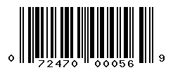 UPC barcode number 072470000569