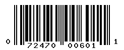 UPC barcode number 072470006011