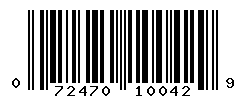 UPC barcode number 072470100429