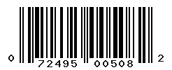 upc 072495005082 barcode image