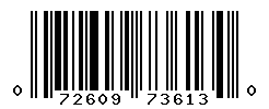 UPC barcode number 072609736130