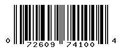 upc 072609741004 barcode image