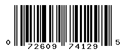 UPC barcode number 072609741295