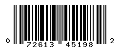 UPC barcode number 072613451982