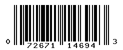 upc 072671146943 barcode image