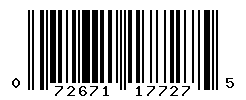 upc 072671177275 barcode image