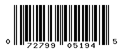 UPC barcode number 072799051945