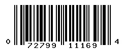 UPC barcode 072799111694