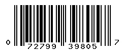 UPC barcode 072799398057