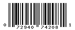 upc 072940742081 barcode image