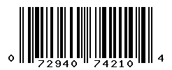 upc 072940742104 barcode image