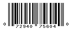 upc 072940756040 barcode image
