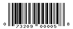 UPC barcode number 073209000058