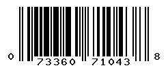 UPC barcode number 073360710438