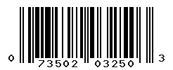 UPC barcode number 073502032503