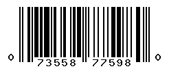 UPC barcode number 073558775980