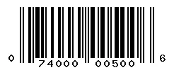 UPC barcode 074000005006