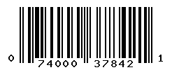 UPC barcode number 074000378421