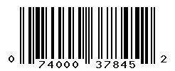 UPC barcode number 074000378452