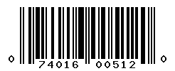 UPC barcode number 074016005120