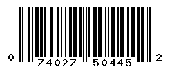UPC barcode number 074027504452