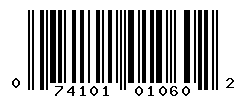 UPC barcode number 074101010602