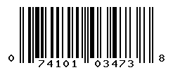UPC barcode number 074101034738 lookup