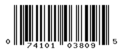 UPC barcode number 074101038095