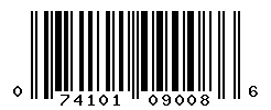 UPC barcode number 074101090086