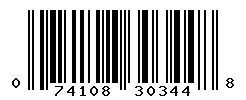 UPC barcode 074108303448