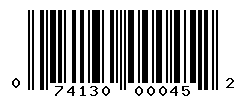 upc 074130000452 barcode image
