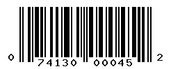 UPC barcode 074130000452