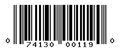 UPC barcode 074130001190