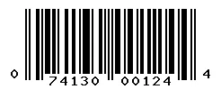 UPC barcode 074130001244