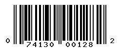 UPC barcode 074130001282