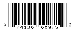 UPC barcode number 074130009752