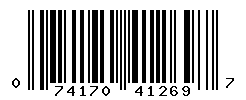 UPC barcode number 074170412697