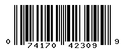 UPC barcode number 074170423099