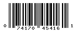 UPC barcode 074170454161