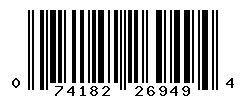 UPC barcode number 074182269494