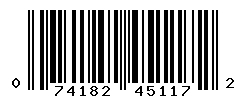 UPC barcode number 074182451172