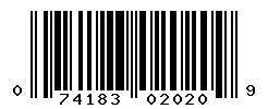 UPC barcode number 074183020209