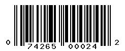 UPC barcode number 074265000242