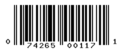 upc 074265001171 barcode image