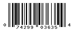 UPC barcode number 074299036354